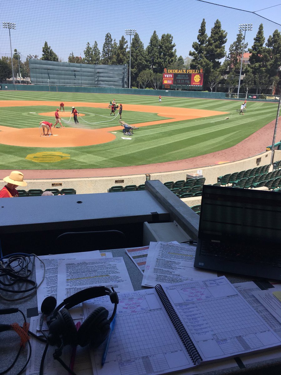 Could be our final game ever at USC’s Dedeaux Field. ⁦@ASU_Baseball⁩ tries to salvage the series finale with ⁦@USC_Baseball⁩ this afternoon on a beautiful day in LA. Max Rossiter and I have the call at 12:45 pm on ⁦@KDUSAM1060⁩. Come hang with us!