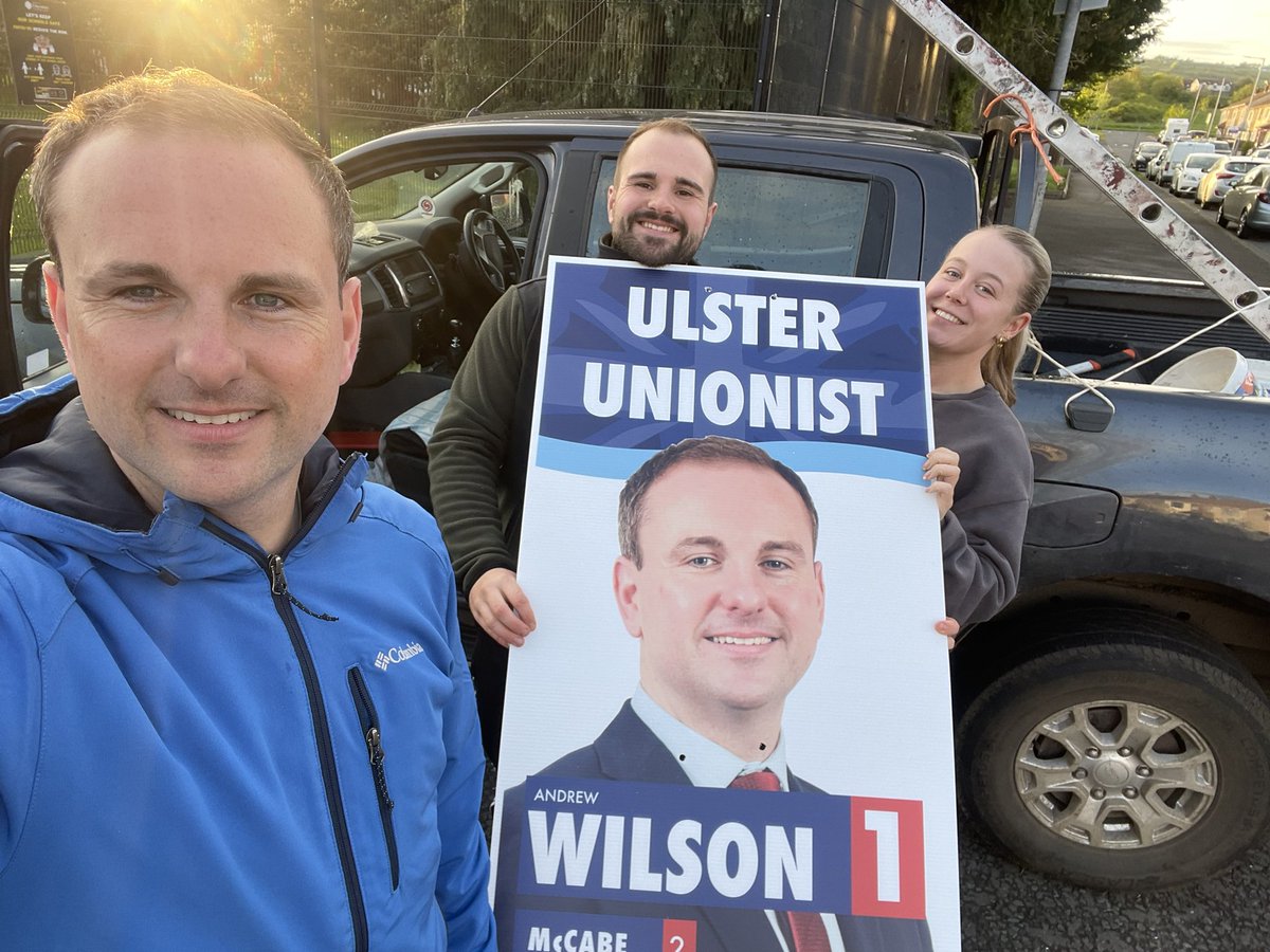 Andy_Wilson1's tweet photo. Into the last week of #LE23 so it’s time for some posters at polling stations!
Thanks @davidwilson1998 & @jaderona_ for helping 🗳️
#Wilson1 #McCabe2 #Knockagh https://t.co/oxTVGidIOo