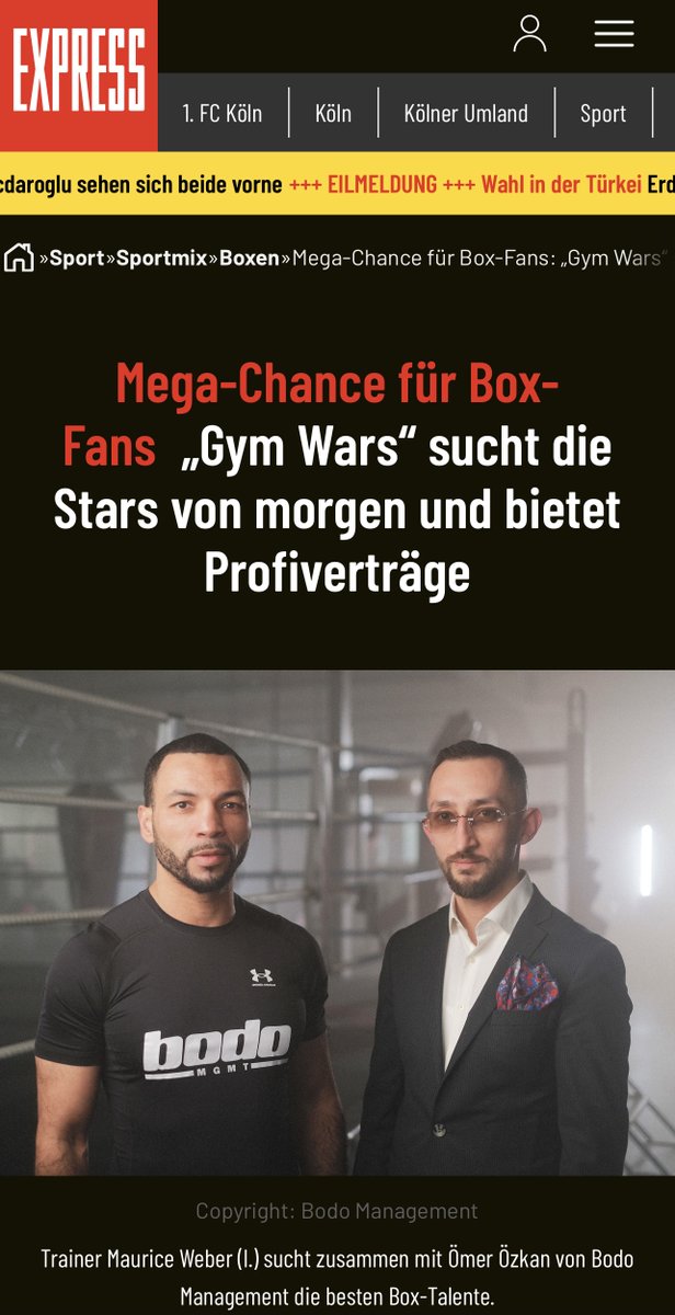 A report from the Express about '' Gym Wars''. 
Apply, and secure your spot! 

Full report: express.de/sport/sportmix…