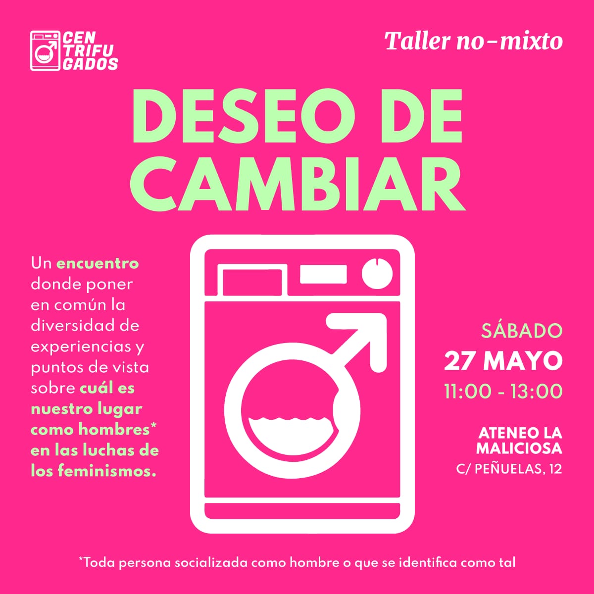 creocomun's tweet photo. 27 de Mayo, Ateneo la Maliciosa
Inscripciones: https://t.co/vyPKcEVbuT

#masculinidades #genero #2023 https://t.co/KsokIEAkGg