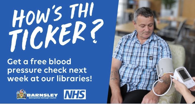 How’s thi ticker will be at the carers roadshow Friday June 9th alongside our student nurses providing free blood pressure checks . ❤️ <a href="/louisebrady17/">louise brady RN 💙 💚</a> <a href="/trevorclower/">Trevor Clower BEM</a> <a href="/BarnsleyCouncil/">Barnsley Council</a>