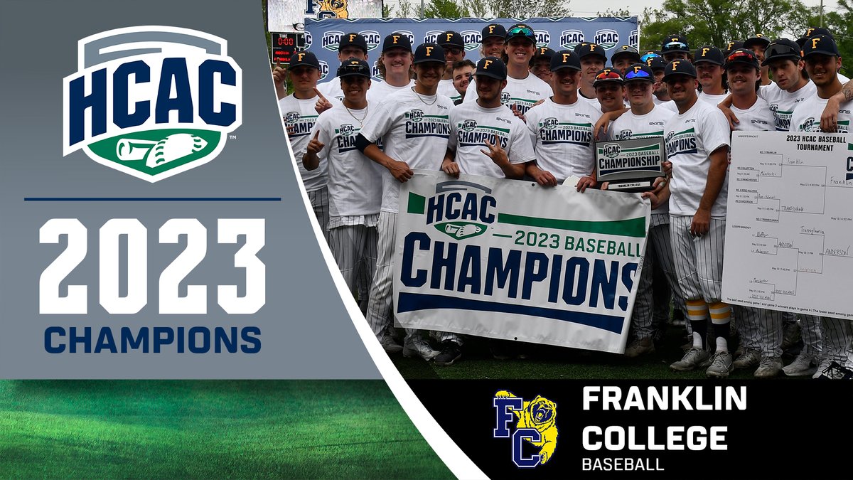 HCACDIII's tweet photo. HCAC Baseball | 2023 Championship

Congratulations are in order for @FCGrizAthletics for winning the 2023 HCAC Baseball Tournament title, punching their ticket to the NCAA Tournament! 

RECAP: https://t.co/YwGWowL4k6

#TheHeartOfD3 #D3Baseball https://t.co/SlkZfl46i9
