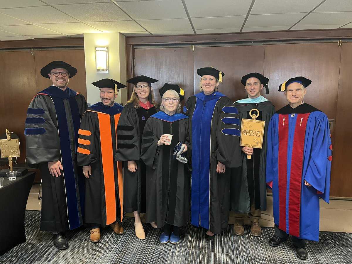 Congrats to our 2023 Phi Beta Kappa inductees and all <a href="/UnivOfKansas/">University of Kansas</a> graduates! Our faculty &amp; officers welcomed 82 new members to the Alpha of Kansas chapter of <a href="/PhiBetaKappa/">Phi Beta Kappa</a> this morning, including honorary member Dr. Charlie Bankart from <a href="/KUintlaffairs/">KU International Affairs</a> . Rock chalk! #KUGrads