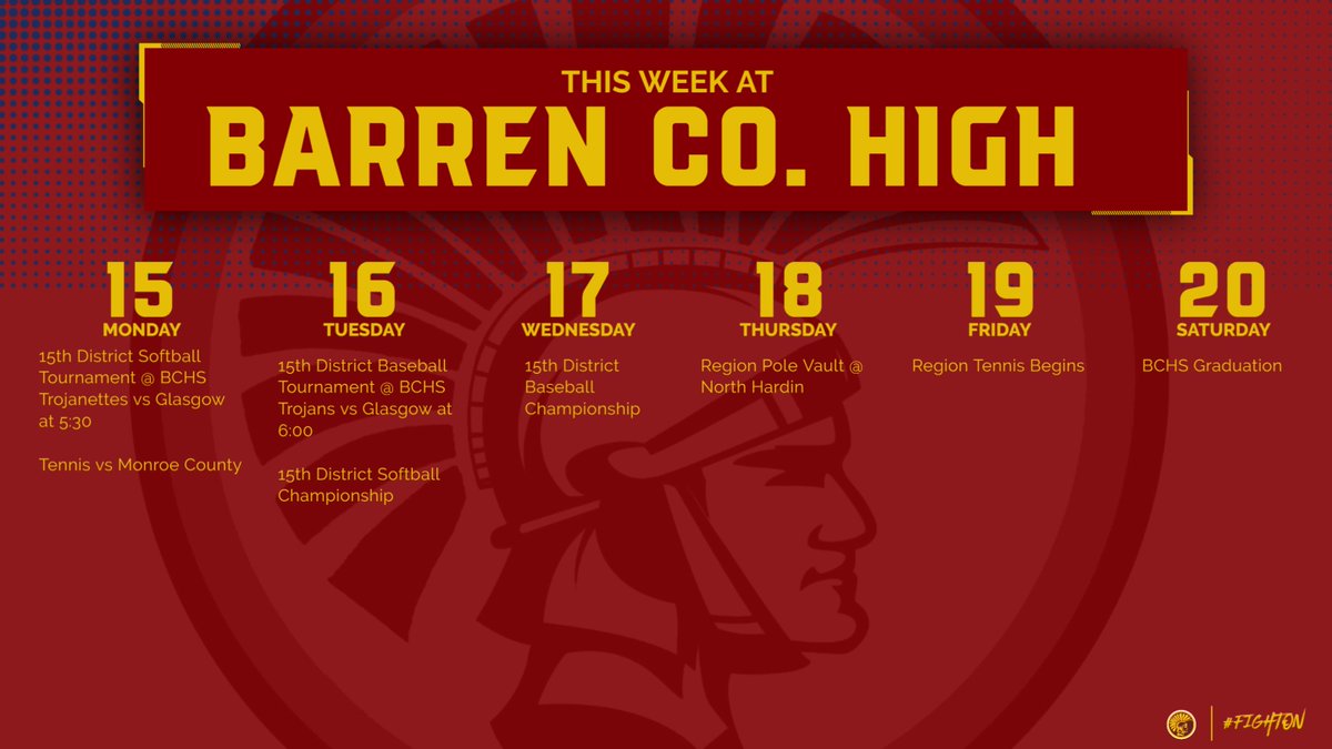 Springs sports postseason begins this week!  BCHS is the host for the 15th District softball and baseball tournaments beginning Monday.  Good luck to all our teams!
#WeAreBC