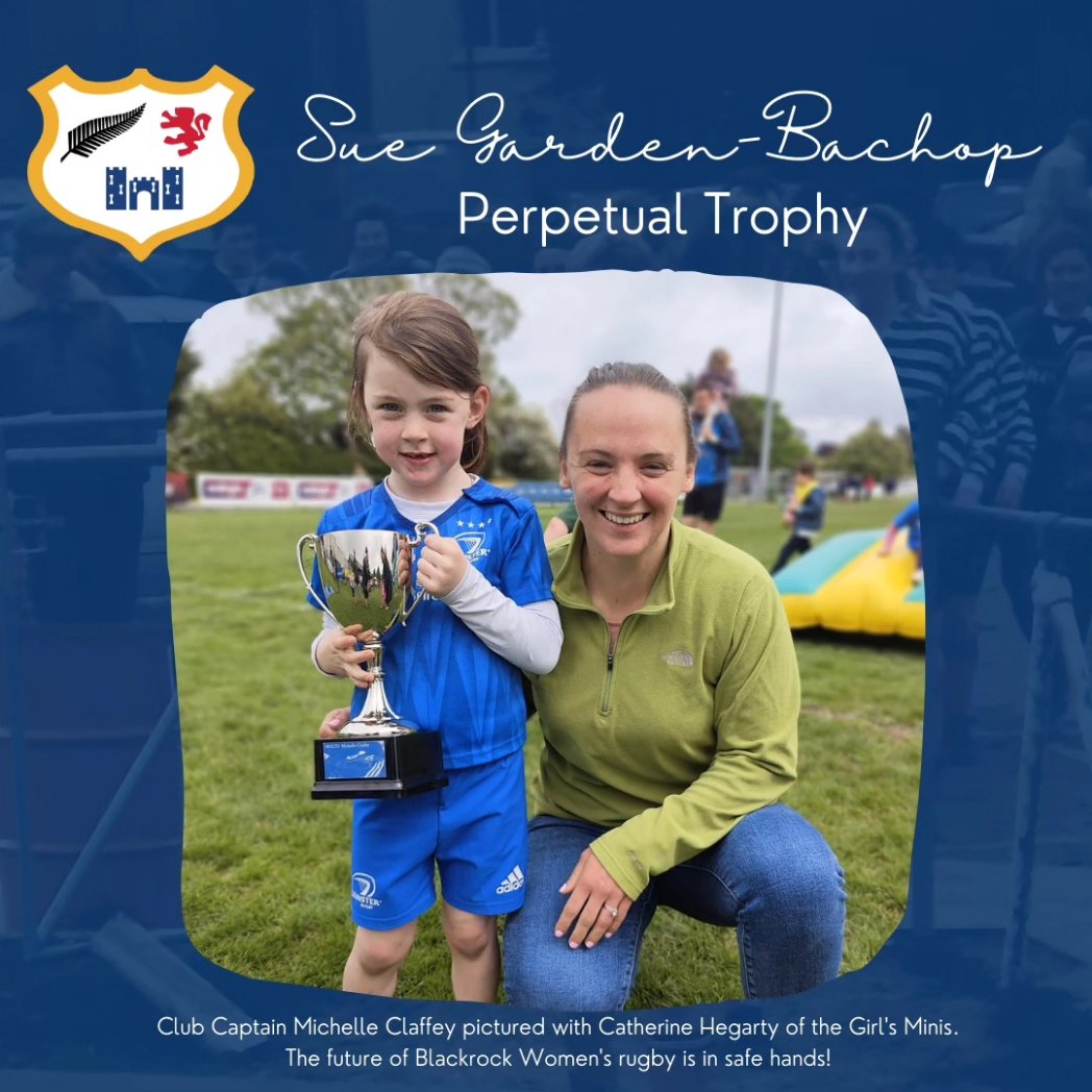 RockWomensRugby's tweet photo. A special day in the club yesterday, awarding @shell_claff_ with the 𝑺𝒖𝒆 𝑮𝒂𝒓𝒅𝒆𝒏-𝑩𝒂𝒄𝒉𝒐𝒑 Trailblazer Trophy. 
An acknowledgement to Claff, who, like Sue, has blazed a trail in the club in her actions both on the pitch and off it for the last number of years. https://t.co/8Vb2ngH8u6