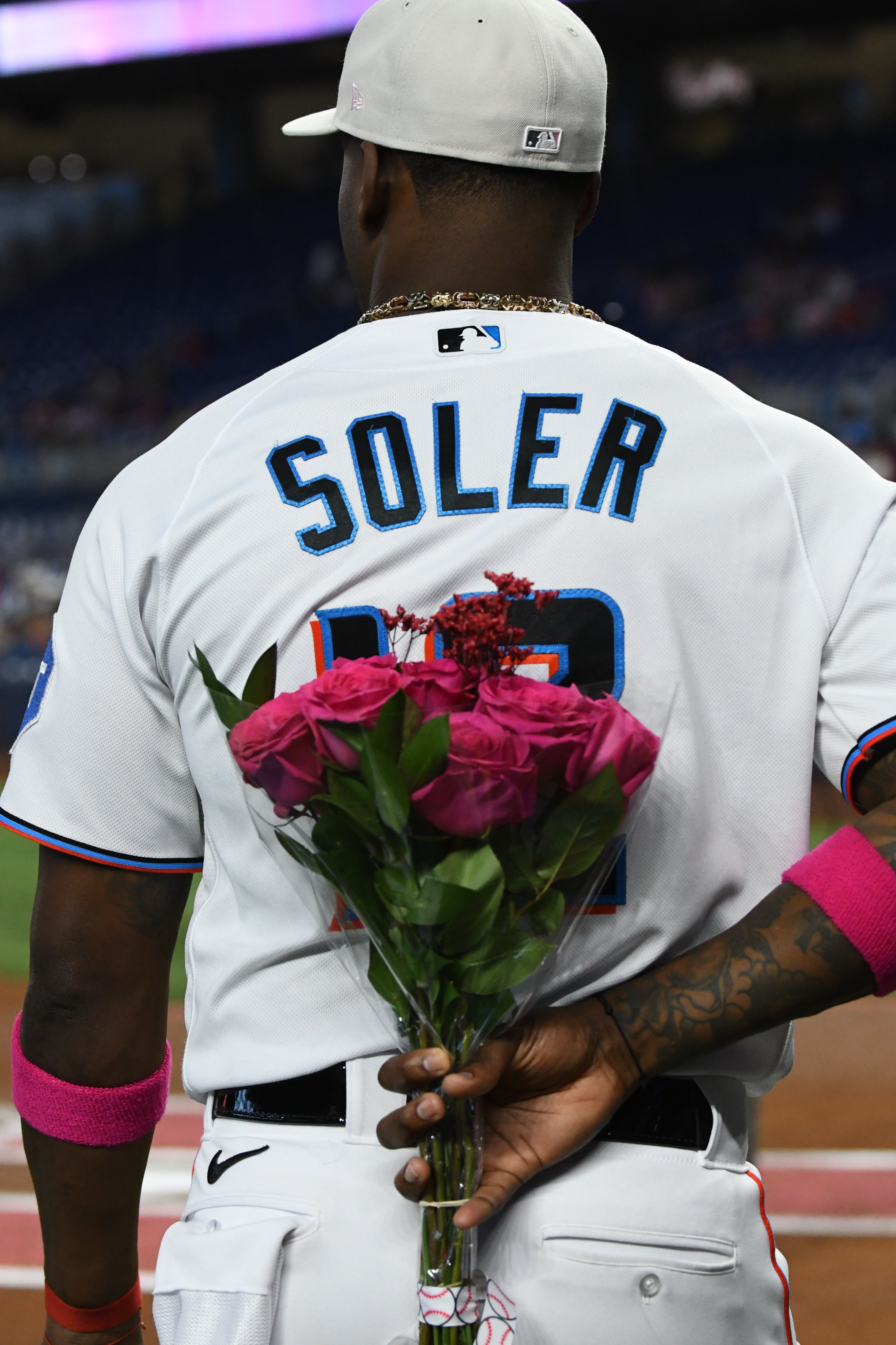 pink white sox jersey