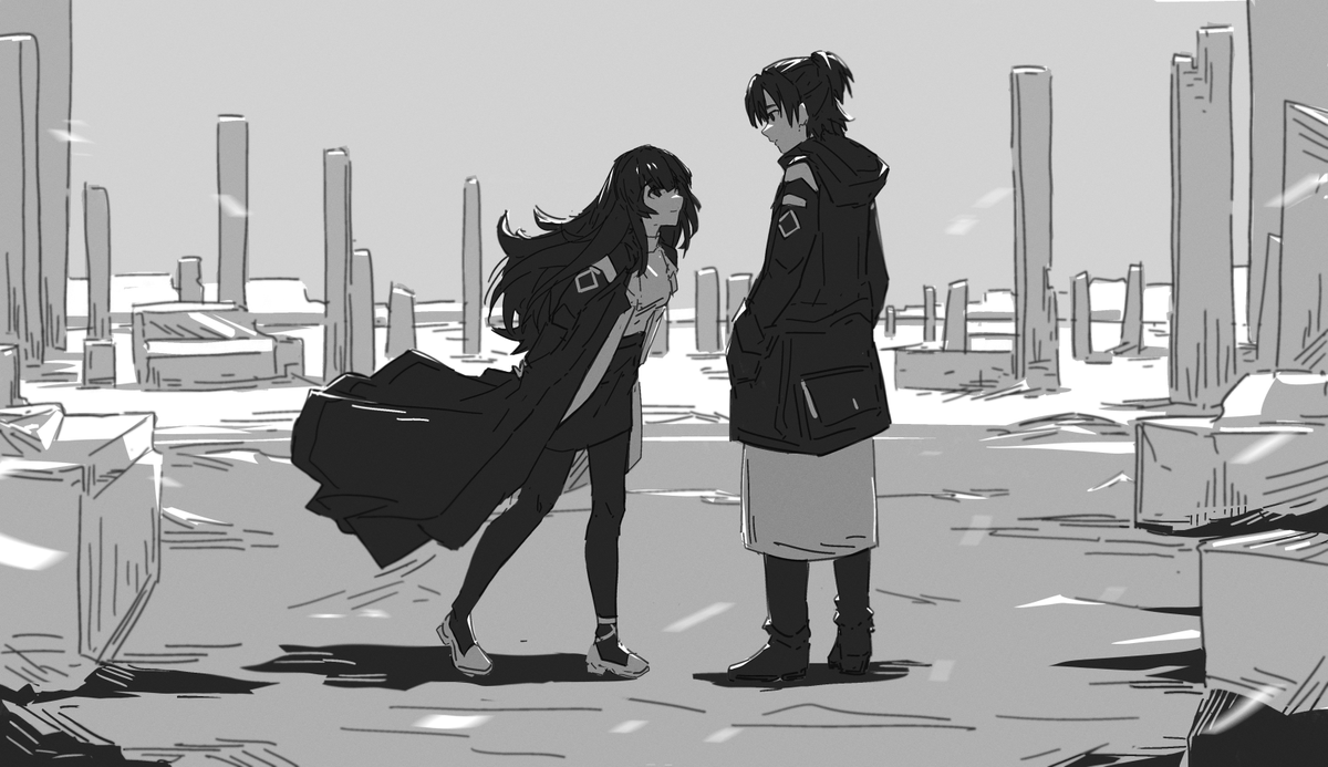 nous_lumi's tweet photo. Doctor and Priestess. 
Lonetrail Event really caught me off guard with the lore. 
#アークナイツ #Arknights #明日方舟 https://t.co/svXwxotCla