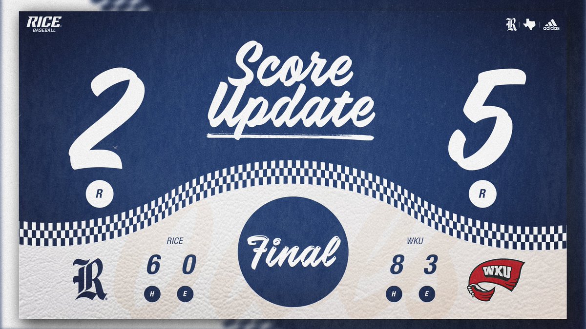 RiceBaseball's tweet photo. Final from Bowling Green. https://t.co/QedSVbwaFW