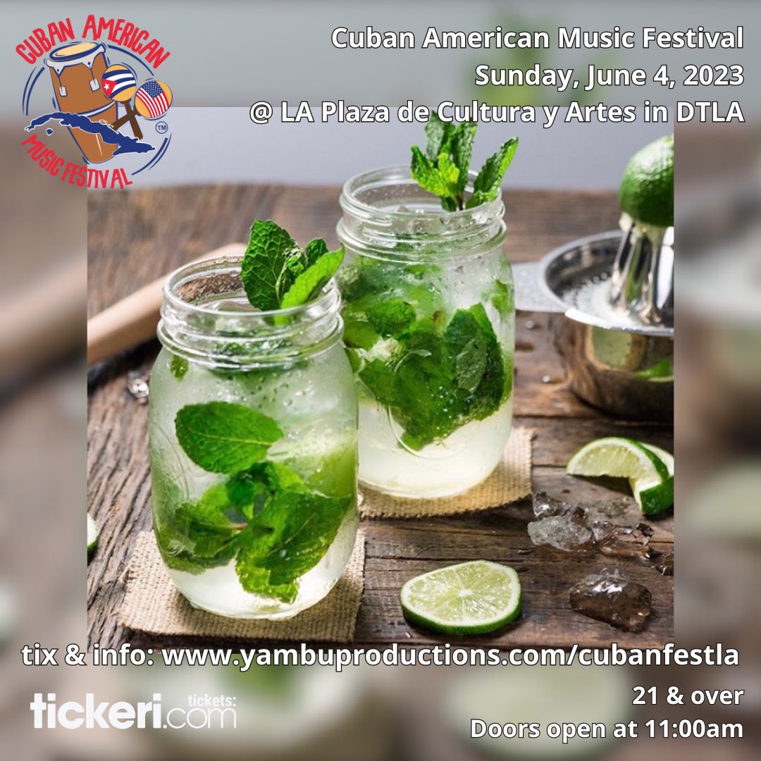 Cuban American Music Festival  I  Sunday, June 4, 2023  I  LA Plaza de Cultura y Artes in DTLA  I  tix &amp; Info: bit.ly/cubanfest2023