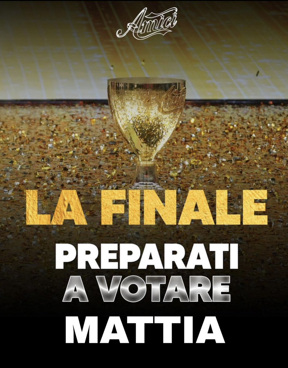 Anche la pagina di amici ufficiale lo dice❤️‍🔥 Forza Mattiii 🫶🏼🚀 <a href="/MattiaZenzola/">Mattia Zenzola</a> #amici22 <a href="/AmiciUfficiale/">Amici Ufficiale</a>