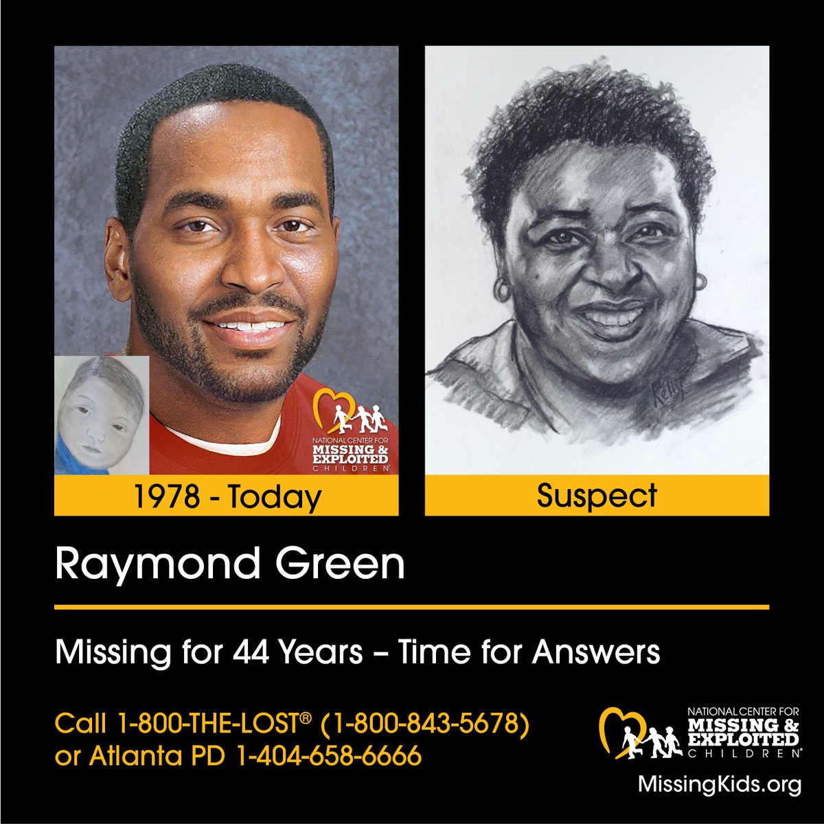 Raymond Green was just five days old when he was abducted from his home in #Atlanta, #Georgia on Nov. 6, 1978. After giving birth at Grady Memorial Hospital, Raymond’s mother, Donna, was befriended by a woman who called herself “Lisa.” #MothersDay 
🧵