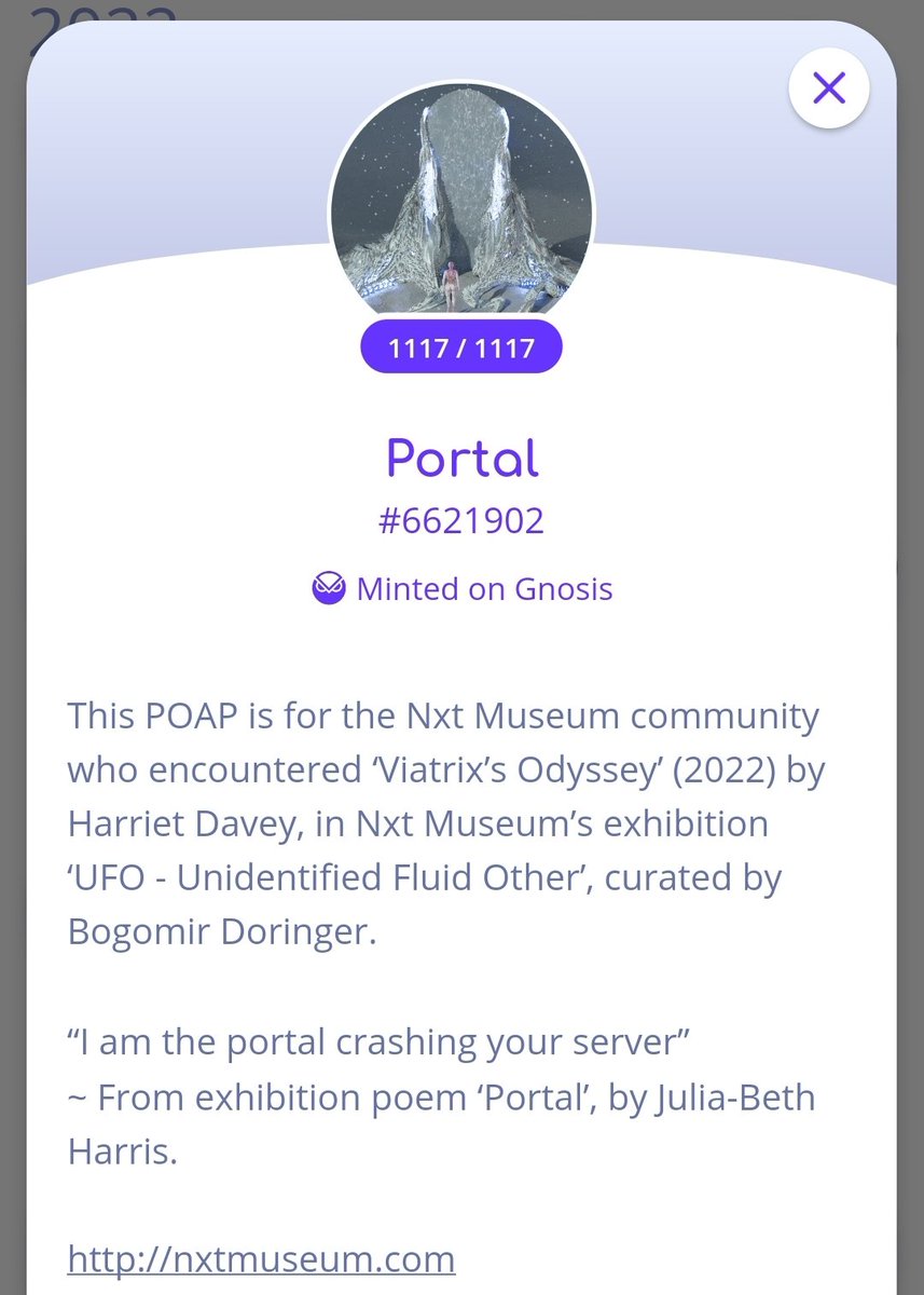 stefankai's tweet photo. Today, I collected my 100th #poapnft at @NxtMuseum 's #unidentifiedfluidother exhibition in #Amsterdam. Celebrating an avantgarde museum with pieces by many talented #digitalartists on display. The FuTure is Now - as is also proven in the incredible @moco_museum in #museumsplein. https://t.co/NNwEbbgf0v