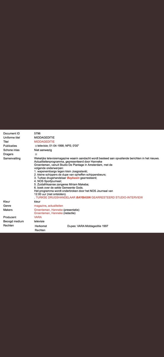 huig_plug's tweet photo. De arrestatie van #Baybasin werd op zondag 24/12/1995 in NL volledig doodgezwegen door de pers/tv. Het was die dag verkiezingsdag in Turkije! (vandaag ook)

In Maart/April 98 schilderden justitie &amp; de pers hem echter ineens af als 'n grote vis. #beeldvorming #CoProductie #Ciller https://t.co/H2FjLRKQPh