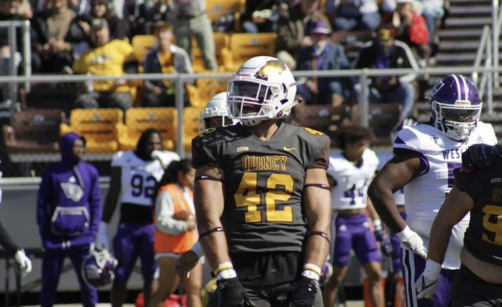 DraftDiamonds's tweet image. 2024 NFL Draft Prospect Interview: Peyton Plunkett, LB, Quincy University nfldraftdiamonds.com/2023/05/peyton… #NFL #NFLDraftNews