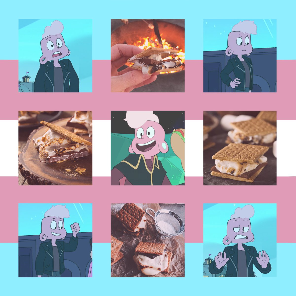 SillyKittiStars's tweet photo. Lars; Transgender S’mores Board !

Different variations just because :3

#Lars #PinkLars #LarsofTheStars #Captainlars #Trans #Transgender #Smores #Moodboard #StevenUniverse #StevenUniverseEdit #LarsEdit https://t.co/tcssLnVDrn