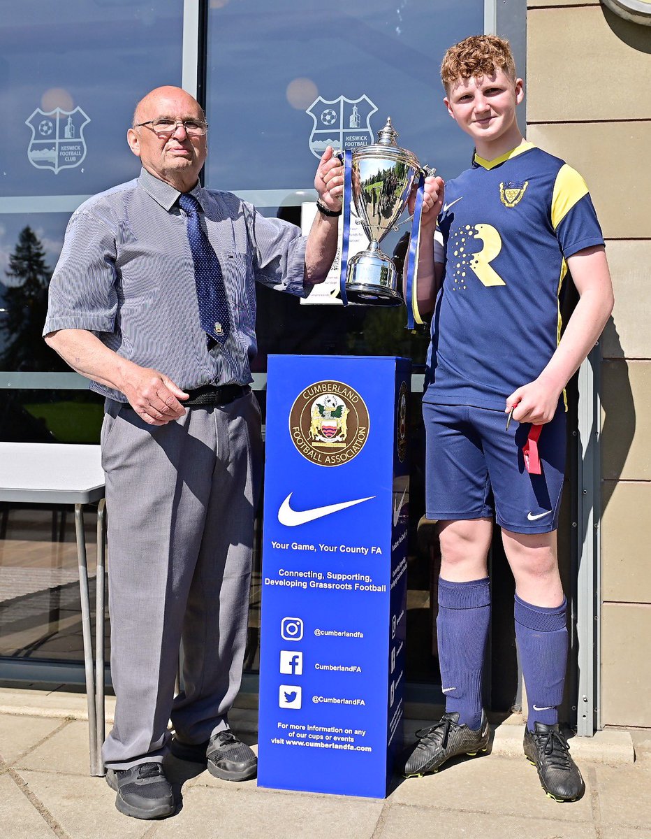 CumberlandFA's tweet photo. 🏆 | Congratulations to the 2022-23 Champions Whitehaven AFC U14 🏆 

Whitehaven AFC U14 🔵 were crowned Champions following their 4️⃣-3️⃣ win (AET) against Northbank U14!

The #CFAU14CountyCupFinal23 was described as a “belter of a game” 🙌

📷 Photos thanks to M&amp;L Perry https://t.co/fULxXDOGuU