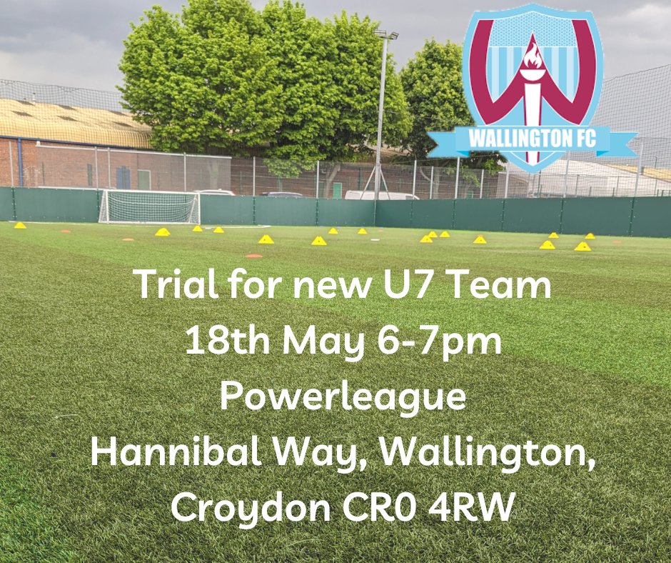 Wallington_FC's tweet photo. If you have missed out on the U7 trials at Sutton or Carshalton do not panic... Get yourself down to the Wallington FC trial ⚽

Registration form below ⬇️
https://t.co/TddXt8FzTz https://t.co/ea9fUDIpK8