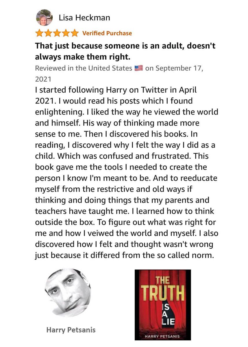 harrypetsanis's tweet photo. "The power of choice is everything.
We choose who we will associate with.
We choose what is important to us.
We choose how we will live.
We choose where we are headed."
—Harry Petssnis
#mindset #bookreview #truthisalie
#mindsetcoach #personaldevelopment #mindsetmastsery
#thetruthisalie
#fivestarbookreview
Book available on Amazon. Get your copy here: https://t.co/KbuzUWPthk