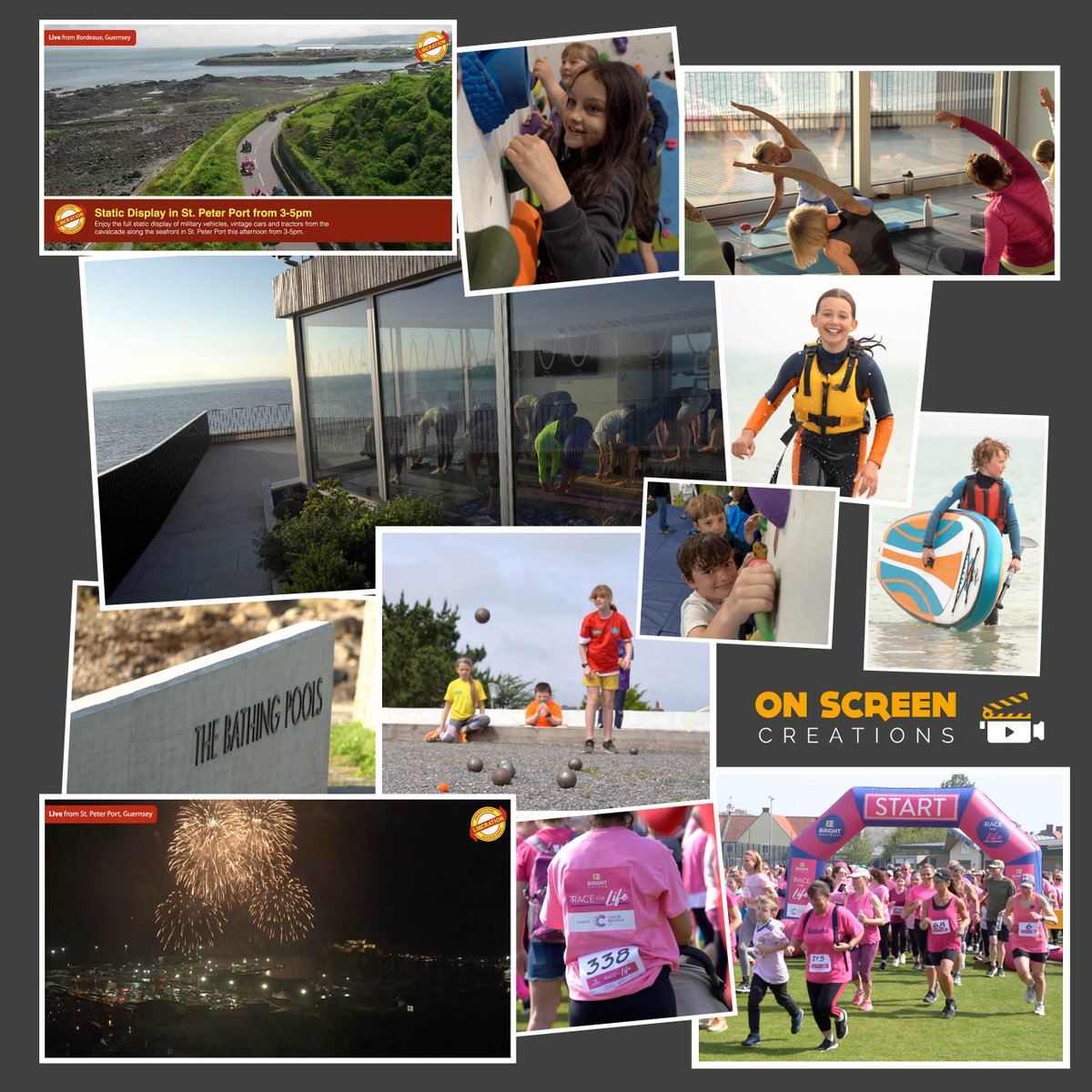 OnScreenGSY's tweet photo. We haven't stopped this week!

🎥 Livestreamed 3 events on @LiberationGSY
📷Community usage at @thebathingpools
📹Filmed climbing, SUP &amp; pétanque ahead of the @GuernseySports Youth Games 2023
+ much more

Busy, busy, busy...

https://t.co/6cVPXuOkvL https://t.co/YYsnn4grGn