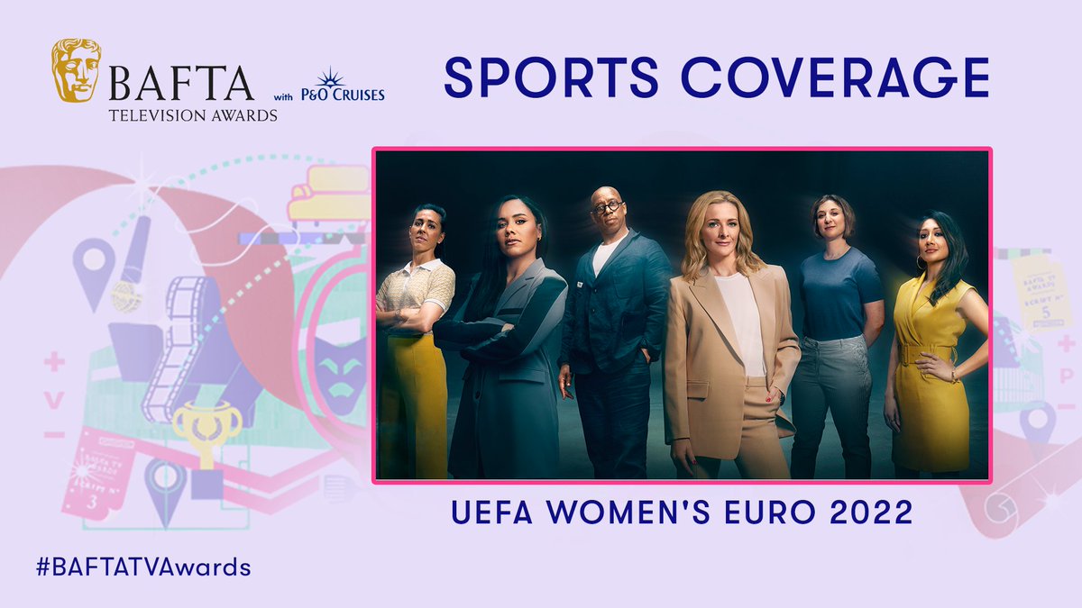 BAFTA's tweet image. Huge congrats to the team behind UEFA Women’s Euro 2022 who take home the award for Sports Coverage! ⚽️
 
#BAFTATVAwards with @pandocruises