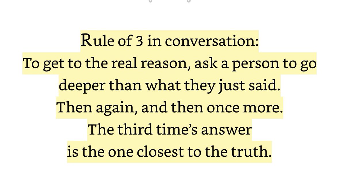 From <a href="/kevin2kelly/">Kevin Kelly</a> new book

The rule of 7 is so true. I’d guess the average person goes to 3 max in a typical inquiry