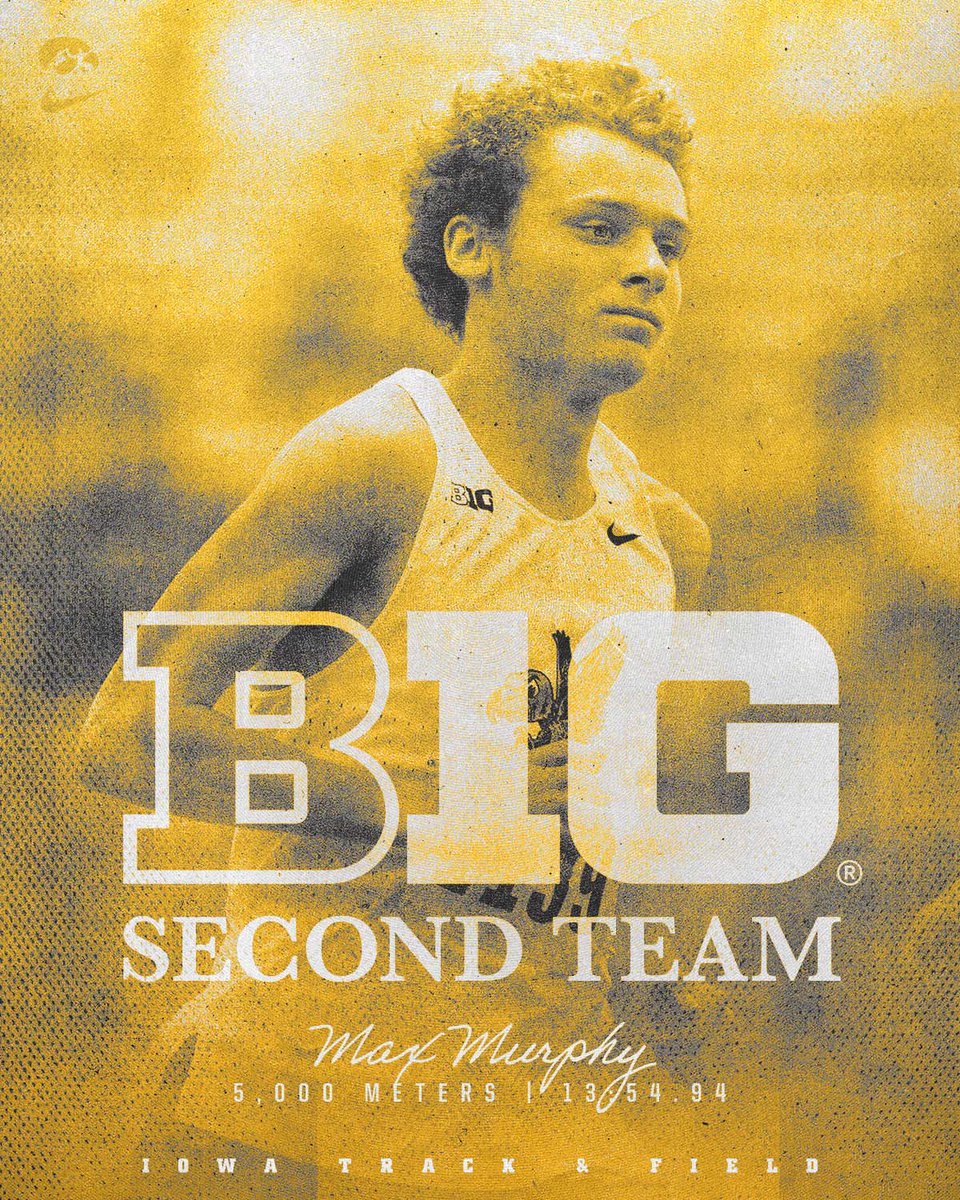 𝗥𝗮𝗻 𝗶𝘁 𝗯𝗮𝗰𝗸. 🥈 Max Murphy finished 2nd in the men's 5K, crossing the finish in 13:54.94. #Hawkeyes x #B1GTF