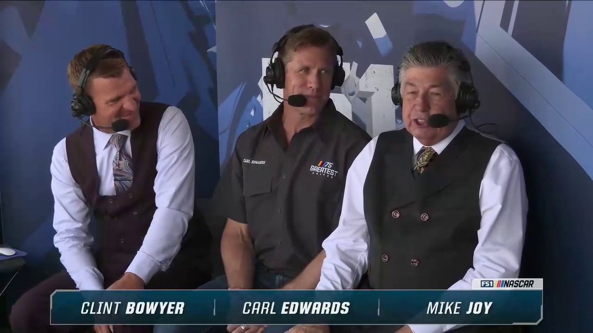 FOX: NASCAR on Twitter: "HE'S BACK. Welcome to the booth, Carl Edwards!"