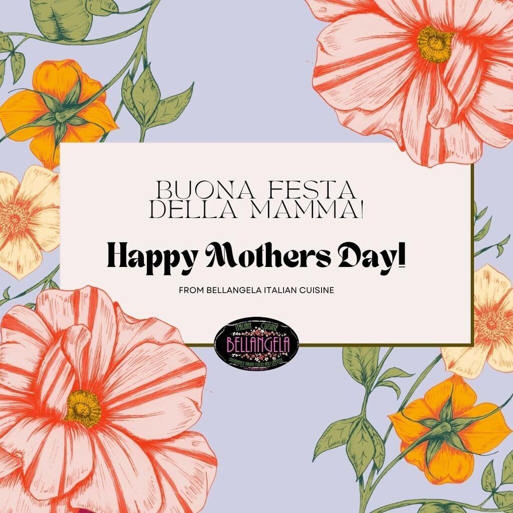 BellangelaChef's tweet photo. Bellangela Italian Cuisine wishes you a ... Buona festa della mamma for all the amazing women out there!❤️

How is your family celebrating today? Comment below!

Still interested in the Mother's Day Deal? Email chef@bellangelacooking.com for more informa… https://t.co/y8HOphfMHs https://t.co/o6G6N27uRb