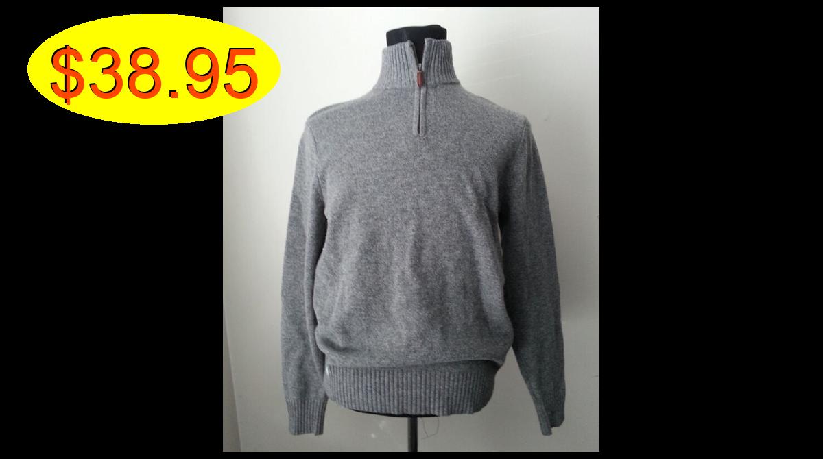 ebay.com/itm/2348669551… Bonobos Men Size M Lambswool 1/4 Zip Neck Gray Swe... (Sweaters) #Sweaters  #ebay #ebayseller #fixboatquick