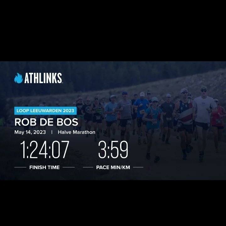 robdebos's tweet photo. Vandaag in en rond #Leeuwarden meegedaan aan de @LoopLeeuwarden halve marathon. Leuke loop en een leuke dag. Als 18de overall over de finish.  @loopmaatjes https://t.co/8USVMOmhLT