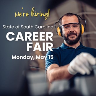 We have more than 2,000 jobs to fill! Join us either in-person in Columbia or online May 15 at the State of South Carolina Career Fair to learn about working with us and apply for jobs! Details: bit.ly/scvcfmay23