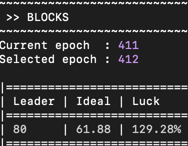 Straightpool4's tweet photo. Usually, I only report assigned blocks in my telegram group https://t.co/akZNXWMvtu, but once in a while the assigned blocks are so special, I am happy to share them on Twitter. Next epoch 412 we have a record number of assigned slots: 80 with 129% luck. 💪

🙏 to all delegators! https://t.co/QqwssmaunC