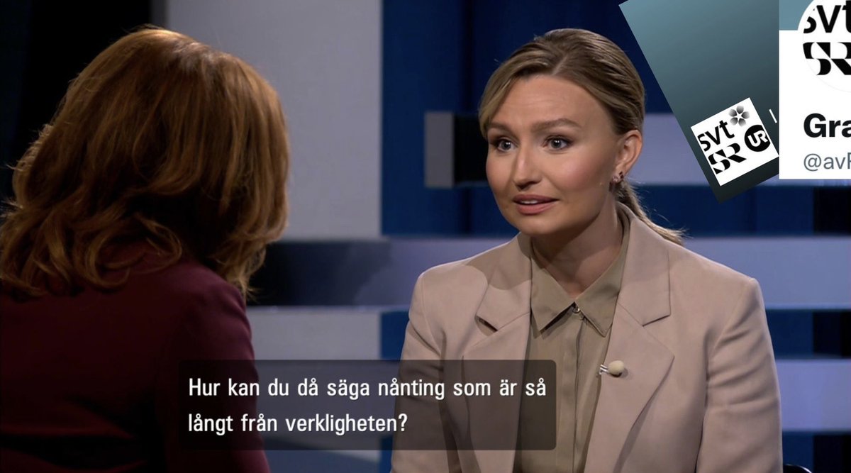 avPublicService's tweet photo. SVT #Agenda hårdgrillar Ebba Busch på ett sällan skådat sätt. @SVT:s Anna Hedenmo anklagar till och med Busch för att ljuga om drivmedelspriserna. Denna ojämna spelplan är vad högerväljare får för sina skattepengar. @SVTNyheter #journalistik #SVTAgenda https://t.co/bT1YY8oTKv https://t.co/oa5c4xBTef