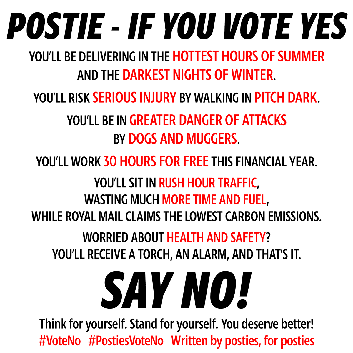 Postal Workers Say No tweet media