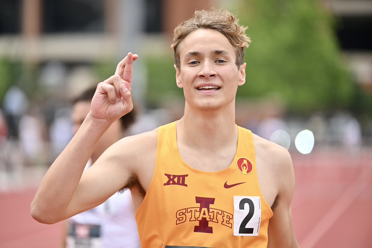 Alec Carr with a 7th-place finish of 52.72 in 400m hurdles! The freshman adds two points to the team total. 

#CycloneSZN