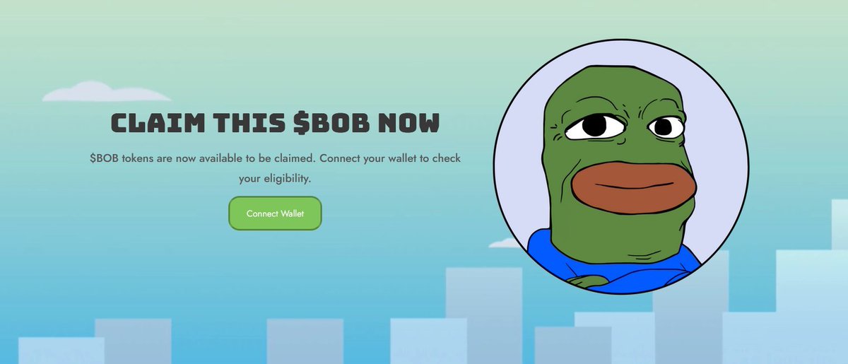 RoneliJoy's tweet photo. 🐸We are launching #BOB #Airdrop distribution for our community

Check eligibility and claim $BOB on our site:
🔗https://t.co/frIyorkdBd

$PEPE $LADYS #SIMPSON #PLSX $BEN $DONS $KAS #Pulsechain #PEPEARMY #memecoins $CAPO $ARB $ETH $TOM $JASMY #GrumpyCat #pepecoin $PSYOP $JEFF https://t.co/mVnour3oqy