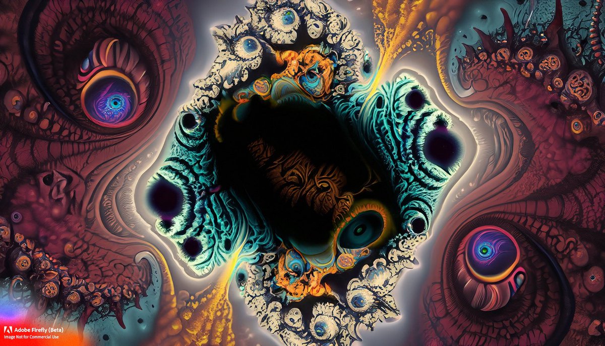 TonyJMatos's tweet image. THE BIRTH OF THE MANDLEROT (1/4)

PROMPT:
a forming-&amp;lt;redacted&amp;gt; coming from a void in neo&amp;lt;redacted&amp;gt;

METHOD:
@Adobe Firefly Used to Generate Concept.

CALL TO ACTION:
After 25 Likes will update with Revised, Human Upscaled Version!

#aiart #aiartists #manandmachine #adobefirefly