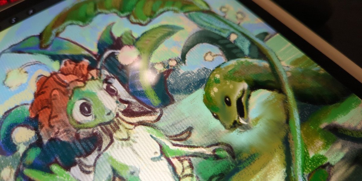 shelbyullom's tweet photo. A sneak peak of an illustration in the works! Do you think we can add more green? 🤔😅 https://t.co/xWDMscPL7O