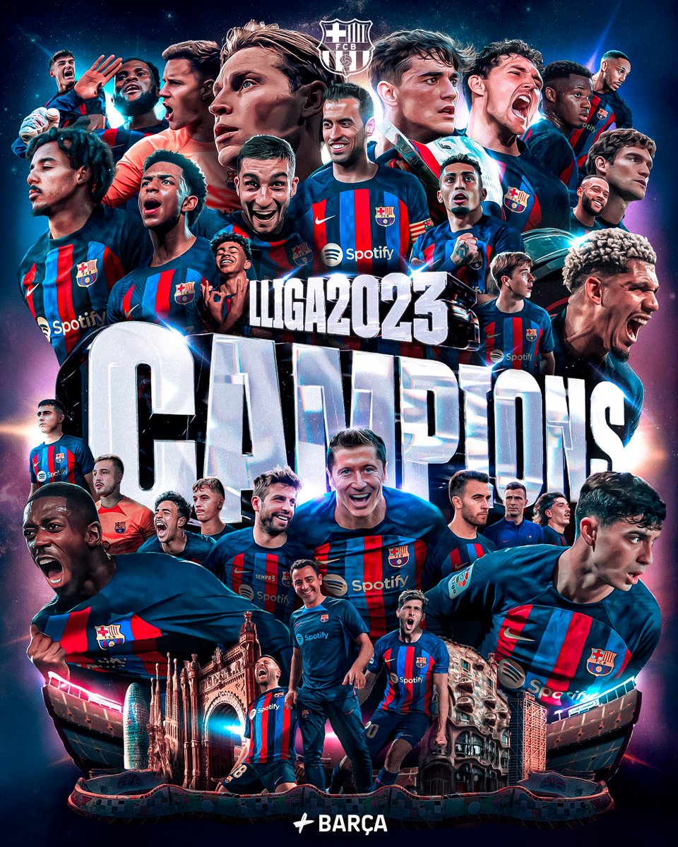 🏆⚽️ Felicidades a nuestros compañeros del @FCBarcelona_es por el merecido título de Liga ganado gracias a su talento y esfuerzo. ¡Disfrutad del momento!👏🏻