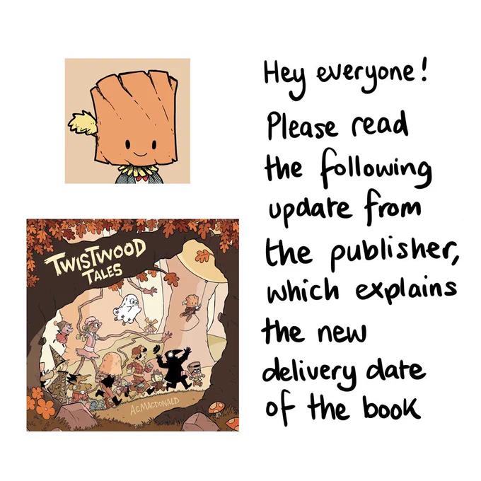 Hey folks! Here's the update from the book publisher explaining the new delivery date. Thank you for your patience!