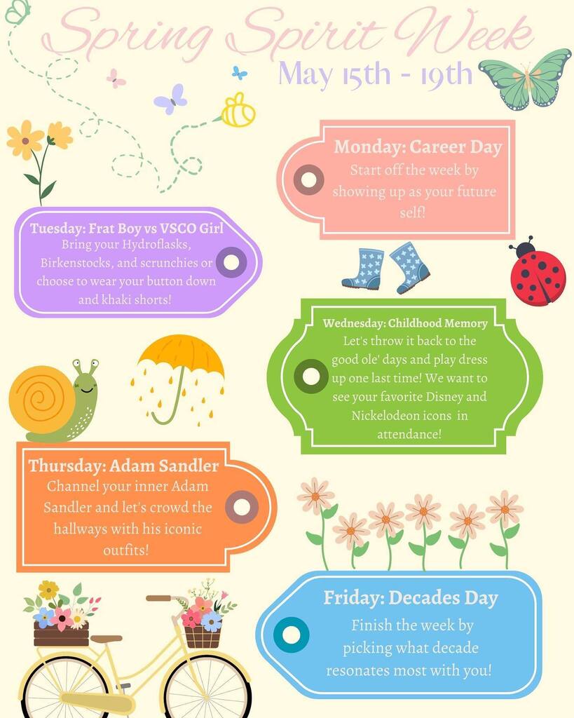 Spring Spirit Week starts tomorrow! #nwrpride #nwrlevelup