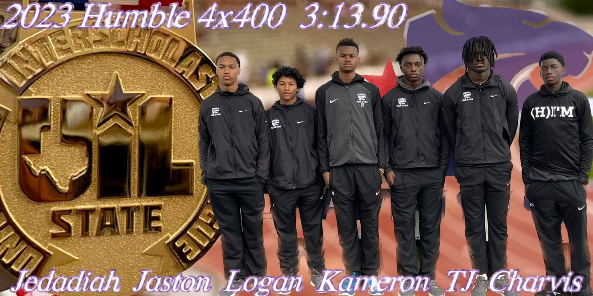 Humble Volleyball (@humble_vball) on Twitter photo Congratulations to the <a href="/HumbleTrack/">Humble High School Track</a> coaches and members of the 4x400 on a great season!!! 🤩👏
<a href="/HumbleISD_HHS/">Humble High School</a> <a href="/HumbleISD_SMS/">Ross Sterling MS</a> <a href="/HumbleISD_HMS/">Humble Middle School</a> <a href="/RustyO1983/">Humble ISD Sports Information</a> <a href="/HumbleISD_Ath/">Humble ISD Athletics</a> <a href="/WildcatsALLspo1/">Wildcats ALLsports Booster</a> <a href="/Jedadiahhh/">Jedadiah Stockton</a> <a href="/WestTyrone_/">Cuatro🌵</a> <a href="/CTubbs2026/">Charvis Tubbs2026</a> <a href="/JastonHamilton/">Jaston Hamilton</a> <a href="/_loganbroussard/">Logan Broussard ⭐️</a> <a href="/htxkam04/">Kameron</a> Congratulations to the <a href="/HumbleTrack/">Humble High School Track</a> coaches and members of the 4x400 on a great season!!! 🤩👏
<a href="/HumbleISD_HHS/">Humble High School</a> <a href="/HumbleISD_SMS/">Ross Sterling MS</a> <a href="/HumbleISD_HMS/">Humble Middle School</a> <a href="/RustyO1983/">Humble ISD Sports Information</a> <a href="/HumbleISD_Ath/">Humble ISD Athletics</a> <a href="/WildcatsALLspo1/">Wildcats ALLsports Booster</a> <a href="/Jedadiahhh/">Jedadiah Stockton</a> <a href="/WestTyrone_/">Cuatro🌵</a> <a href="/CTubbs2026/">Charvis Tubbs2026</a> <a href="/JastonHamilton/">Jaston Hamilton</a> <a href="/_loganbroussard/">Logan Broussard ⭐️</a> <a href="/htxkam04/">Kameron</a>