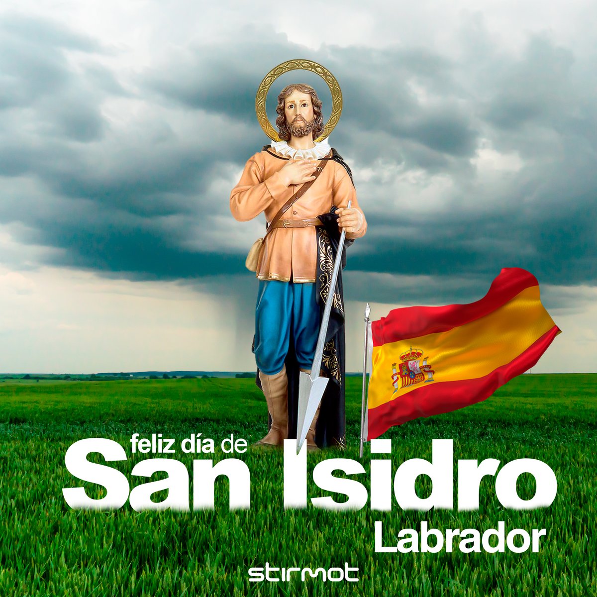 😇 Todo el equipo Stirmot os deseamos a todos los agricultores un Feliz Día de San Isidro.
🌧️🙏¡San Isidro riega nuestros suelos!.

#sanisidro #SanIsidroLabrador #stirmot #agricultor #lluvia #campo #agricultura