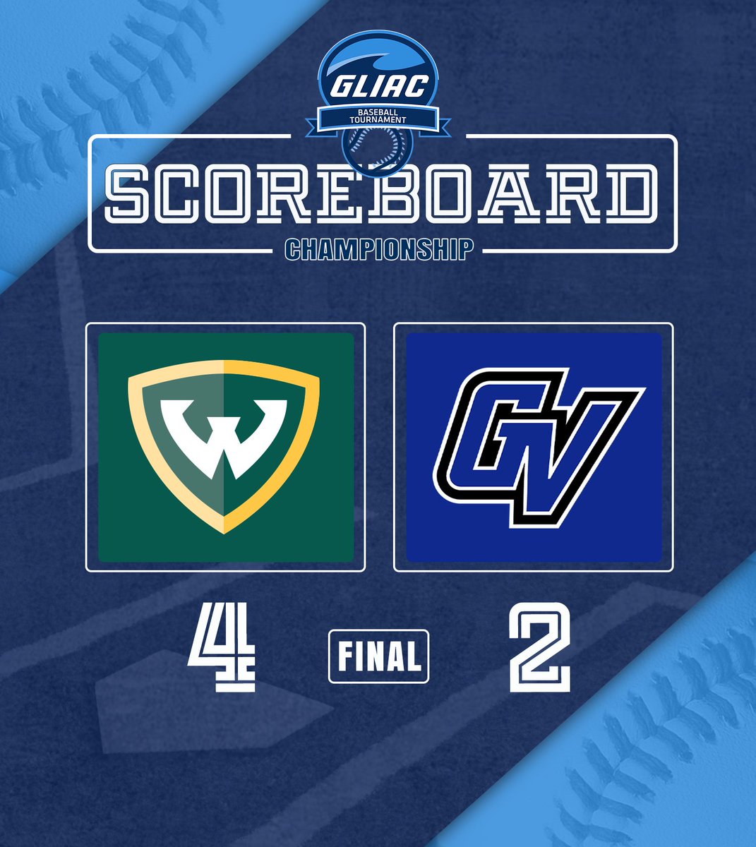 GLIACsports's tweet photo. ๐ฎ๐ฌ๐ฎ๐ฏ ๐๐๐๐๐ ๐๐ฎ๐๐ฒ๐ฏ๐ฎ๐น๐น ๐ง๐ผ๐๐ฟ๐ป๐ฎ๐บ๐ฒ๐ป๐ ๐๐ต๐ฎ๐บ๐ฝ๐ถ๐ผ๐ป๐๐ต๐ถ๐ฝ
Wayne State battles back to take the second game of the day and claim the title.
#WhereChampionsCompete #GLIACBASEโพ๏ธ https://t.co/pr8iaPTSUm