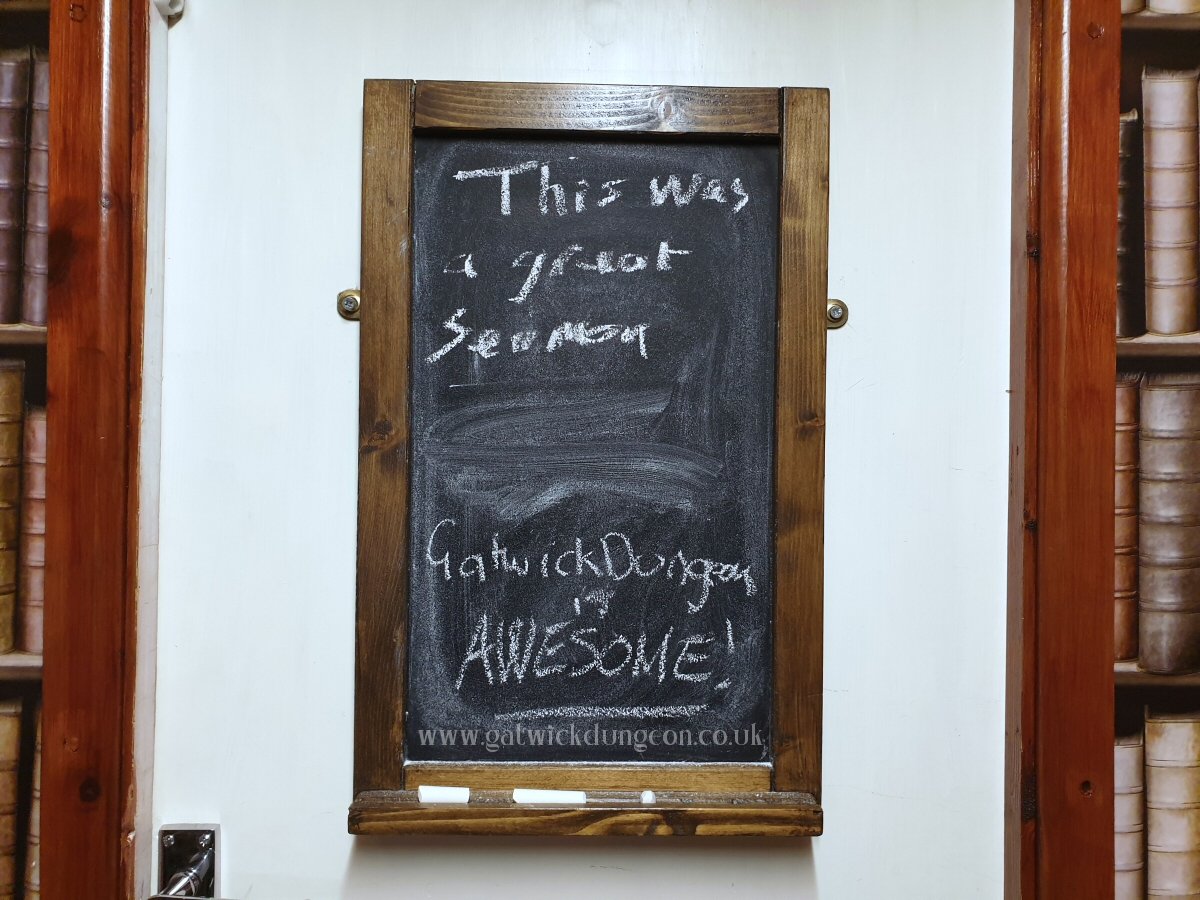 As always, it was an absolute delight to host the monthly Sunday Sermon at the Gatwick Dungeon.  See you next month for more fun!  

#everyoneiswelcome #dungeonhire #gatwickdungeon #chalkboardmessage