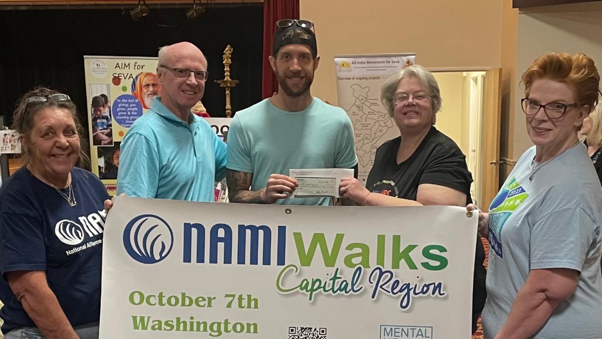 NAMI Capital Region receives $5,237 from Jeff Arnold's May 6 100 mile run for Mental Health. We express gratitude to Jeff and his generous friends Jeff is slowing down to a walk to let us catch up with him Join him NAMIWalks Oct 7 Washington Park.  conta.cc/41CIa9h