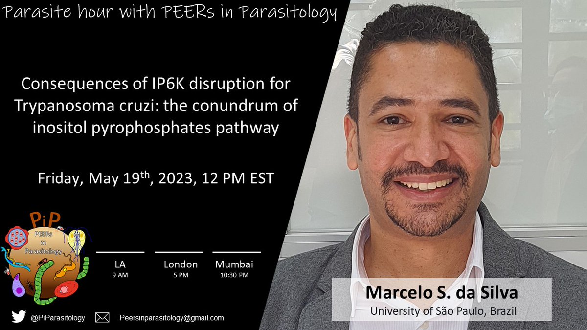 PiParasitology's tweet photo. 📢PiP!!! Next Friday, join us for Dr. Marcelo Santos da Silva's talk. Marcelo is a Professor at the University of São Paulo investigating DNA metabolism in trypanosomatids. If you did not receive your link, register now here: https://t.co/m1uOIN42jX
@parasitesrule @AmSocParasit https://t.co/Nzbke9LQRT