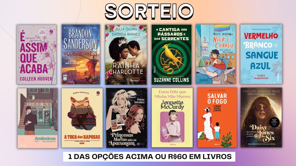 promohunters_'s tweet photo. 🔥 SORTEIO 🔥  

🏆 Prêmio: 1 dos livros da imagem ou 60 REAIS em livros!

Siga as regras:
💜 Nos seguir
💜 Dar RT nesse tweet
💜 Dar RT no fixado

Resultado no dia 18/05. Boa sorte, hunters! 🍀💜 https://t.co/x0xJy14Flo