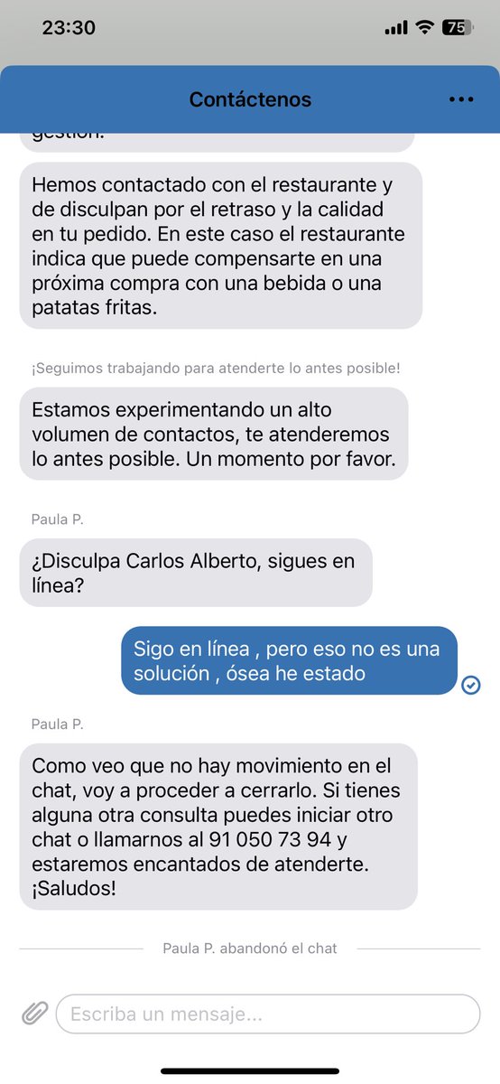 Karucida's tweet photo. @JustEat_es Tienes un DM pero vaya mierda soporte dais, sí es así como trabajáis para cerrarme la conversación sin poder replicar tras 50 min esperando sin poder esperar un min a responder… https://t.co/XEg9XwDjIc