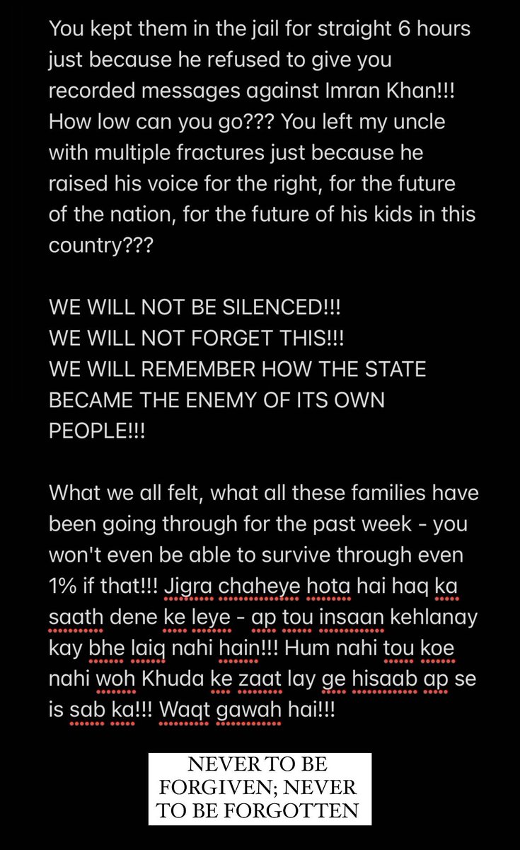 minjav6's tweet photo. KIS MUN SE ZAMEEN PER KHUDA BANAY BETHAY HO??? YE MULK TUMHARAY BAAP KA HAI KYA??? 

WE WILL NOT BE SILENCED!!! 

Today it was my family, next it can be yours! SPEAK UP!!! 

#آئین_بچاؤ_پاکستان_بچاؤ https://t.co/nviexn3KUk
